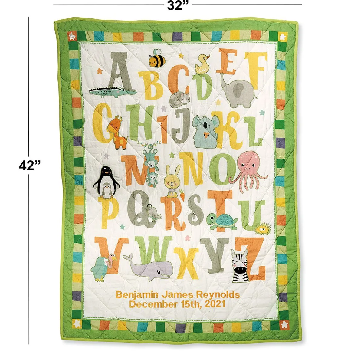 ABC Personalized Baby Quilt