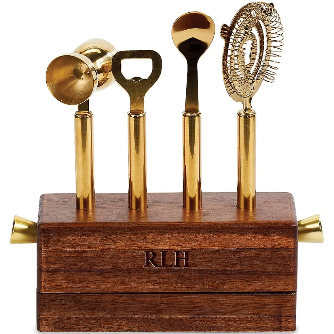 Acacia Sidecar Brass Personalized Barware