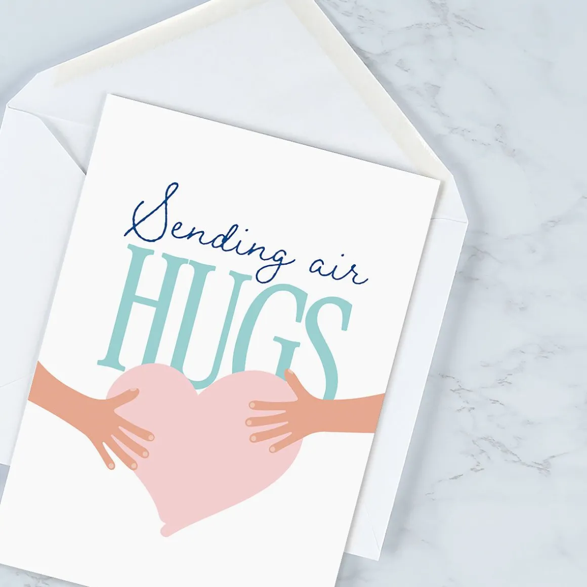Air Hug Friendship Card