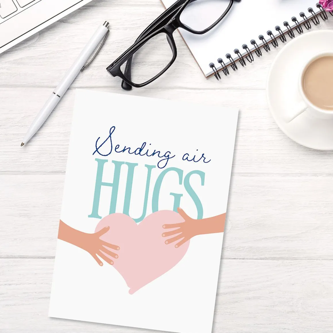 Air Hug Friendship Card
