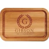 Alder Laurel Wreath Personalized Wood Cutting Board