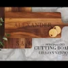 Alder Wedding Bells Personalized Wood Cutting Board