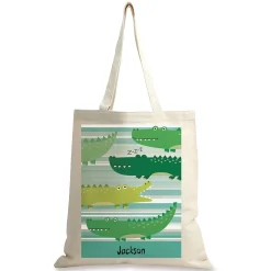 Alligator Personalized Canvas Tote