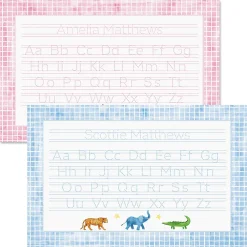 Alphabet Numbers & Colors Personalized Placemats
