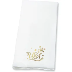 Americana Foil Stamped Disposable Hand Towels