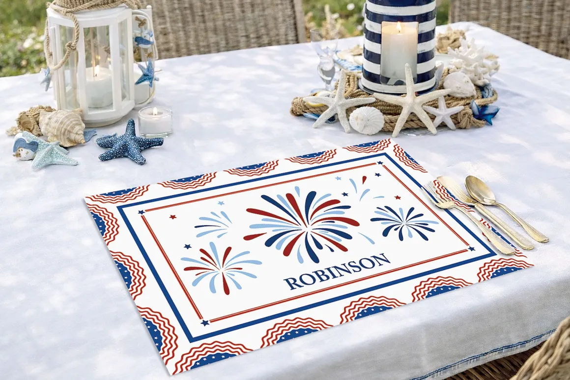 Americana Personalized Placemat Pad