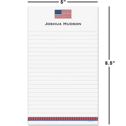 American Flag Personalized Notepad