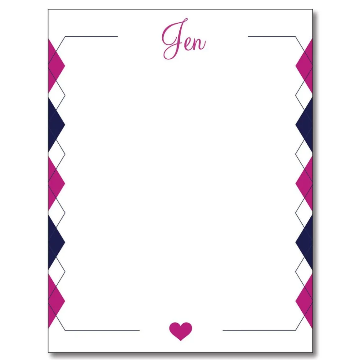Argyle Note Cards