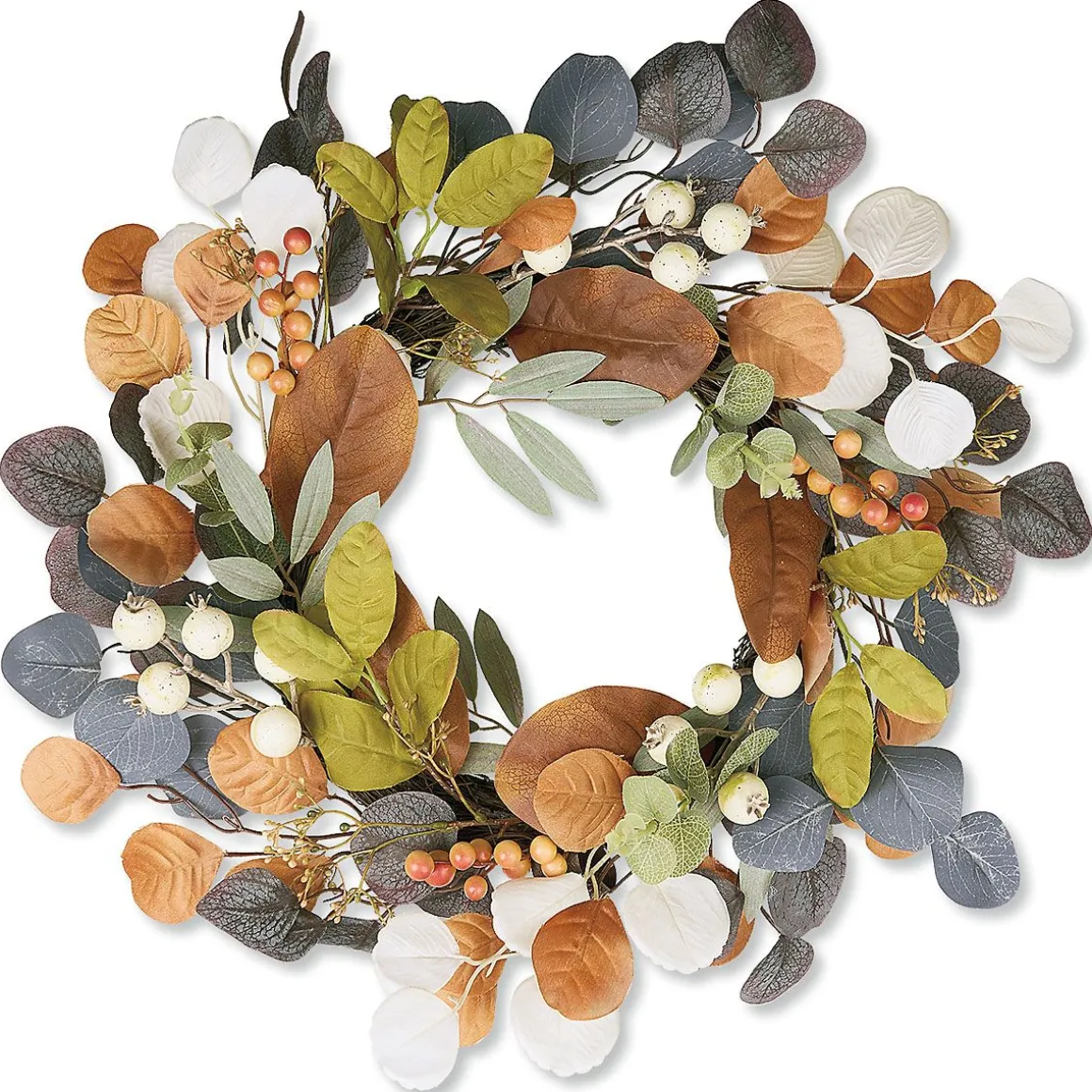 Autumn Leaves & Berries Wreath