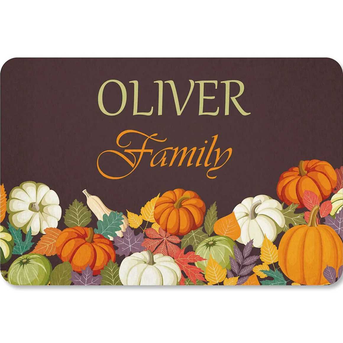 Autumn Welcome Personalized Thanksgiving Doormat