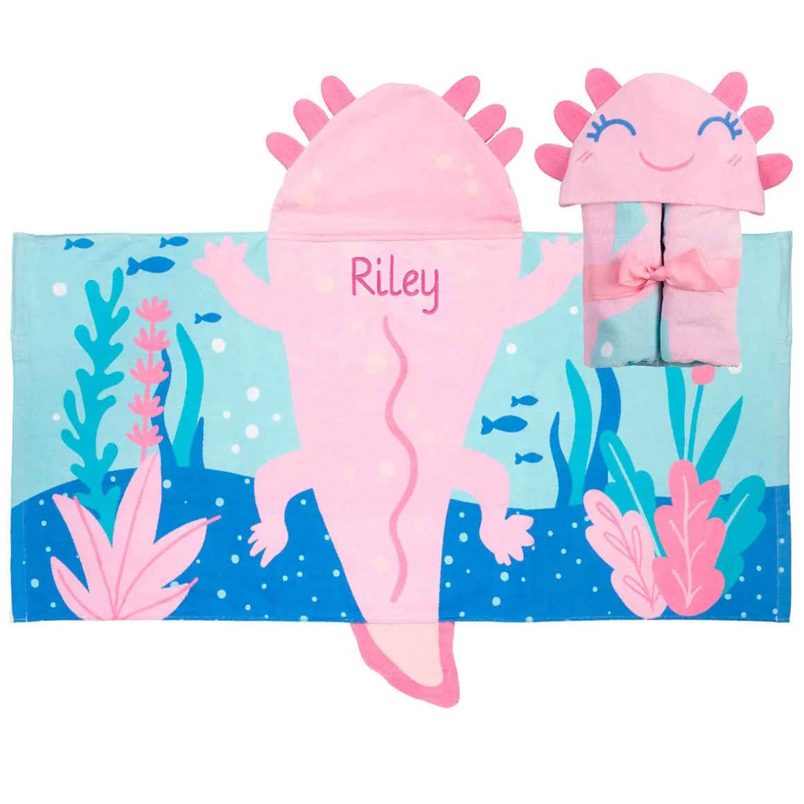 Axolotl Personalized Hooded Towel by Stephen Joseph®