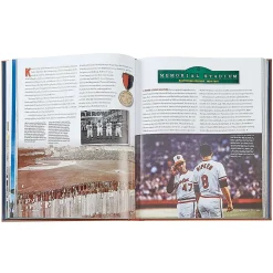 Ballparks Past and Present Personalized Tan Leather-bound Book