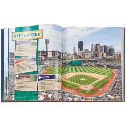 Ballparks Past and Present Personalized Tan Leather-bound Book