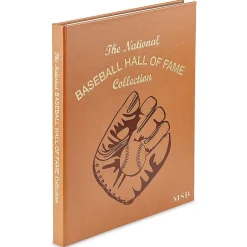 Baseball Hall of Fame Personalized Tan Leather-Bound Book