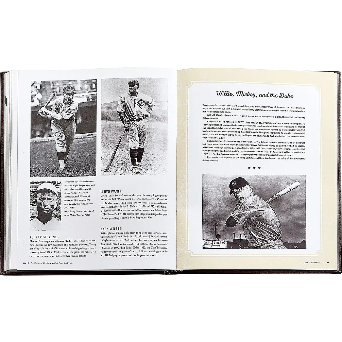Baseball Hall of Fame Personalized Tan Leather-Bound Book