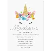 Bashful Unicorn Birthday Personalized Invitations