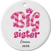 Big Sister Personalized Ceramic Christmas Ornament