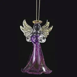 Birthstone Angel Glass Ornaments