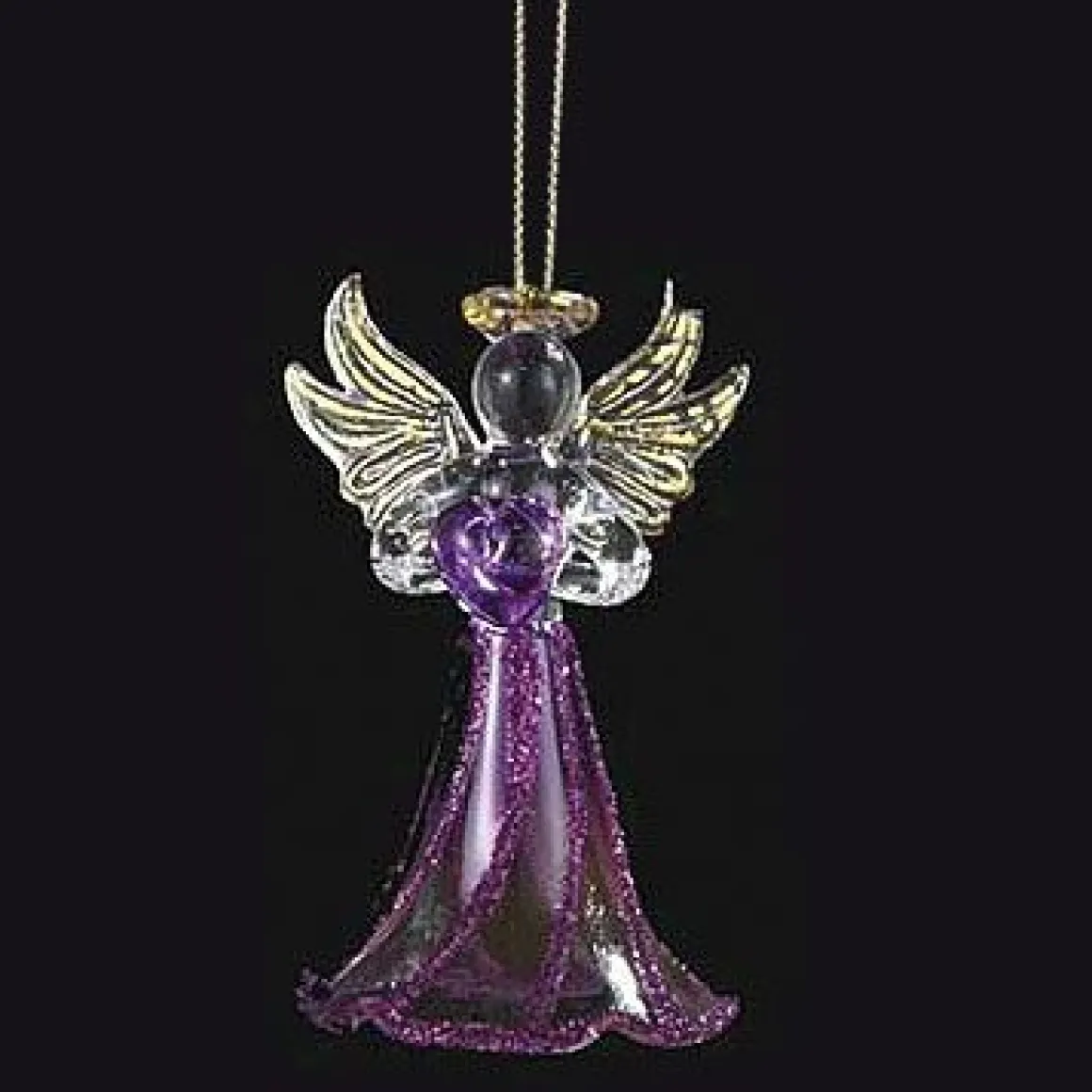 Birthstone Angel Glass Ornaments