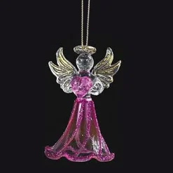 Birthstone Angel Glass Ornaments