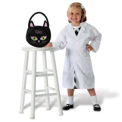 Black Cat Halloween Personalized Treat Basket