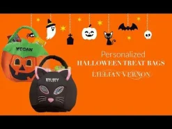 Black Cat Personalized Halloween Treat Bag