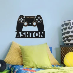 Black Gaming Controller Personalized Wood Plaque