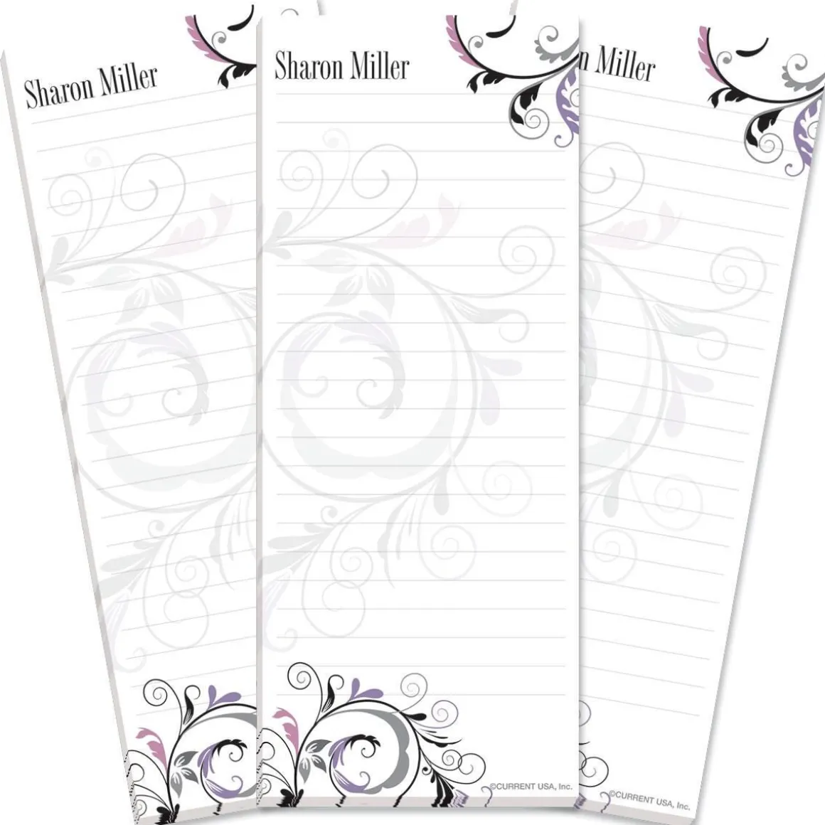 Black & Grey Fantasy Lined Shopping Pad