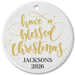 Blessed Christmas Personalized Ornament
