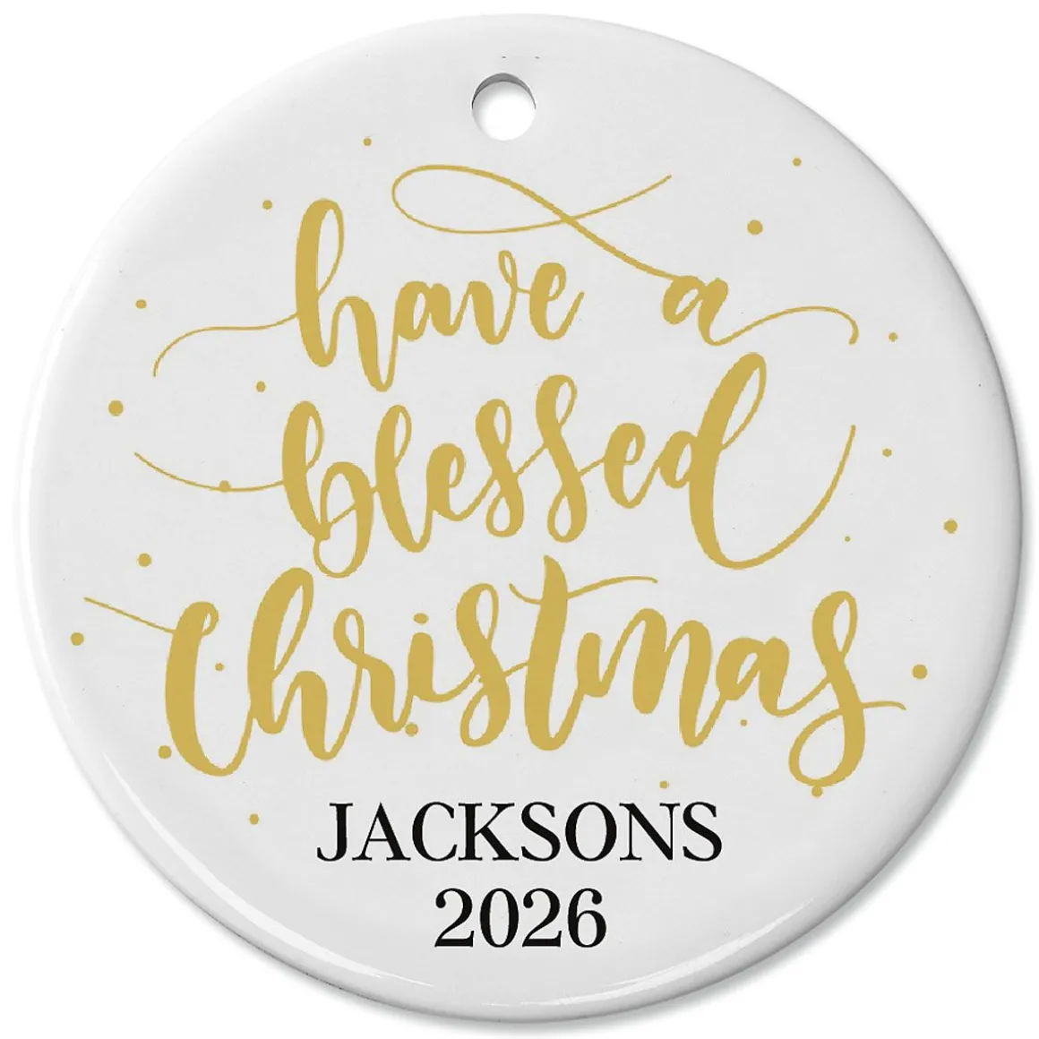 Blessed Christmas Personalized Ornament