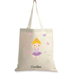 Blonde Ballerina Personalized Canvas Tote