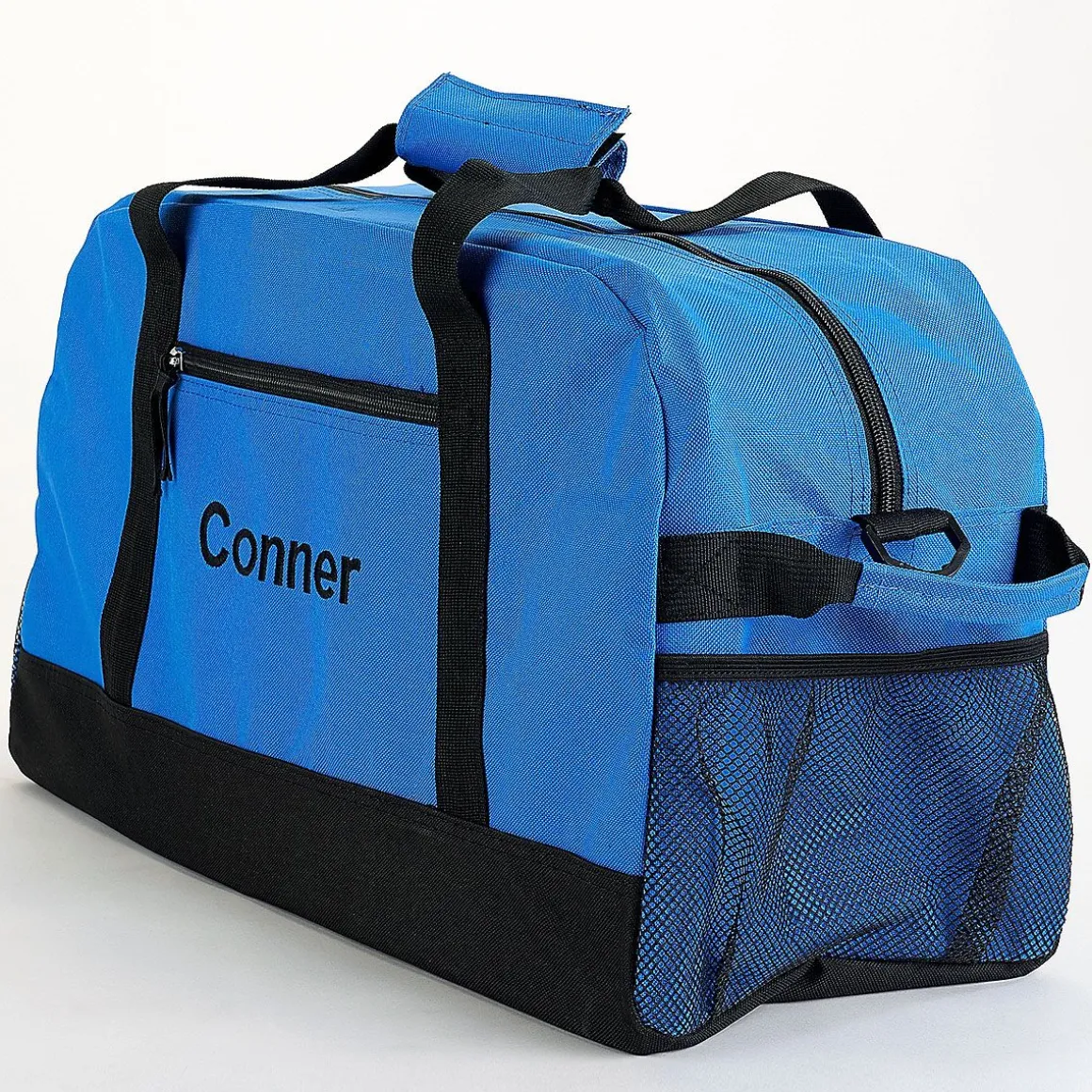 Blue and Black Personalized Duffel Bags