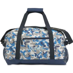 Blue Camo Personalized Duffel Bag