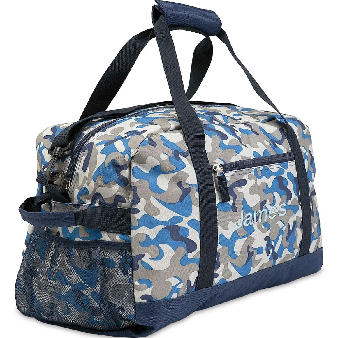 Blue Camo Personalized Duffel Bag