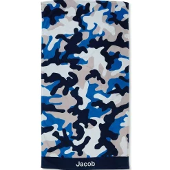 Blue Camo Personalized Towel