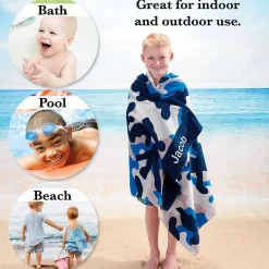 Blue Camo Personalized Towel
