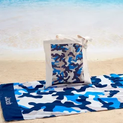 Blue Camo Personalized Towel