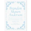 Blue Filigree Frame Birth Announcements