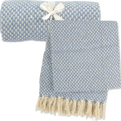 Blue & Ivory Throw Blanket