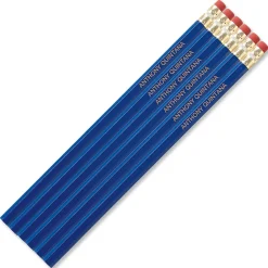 #2 Blue Personalized Hardwood Pencils