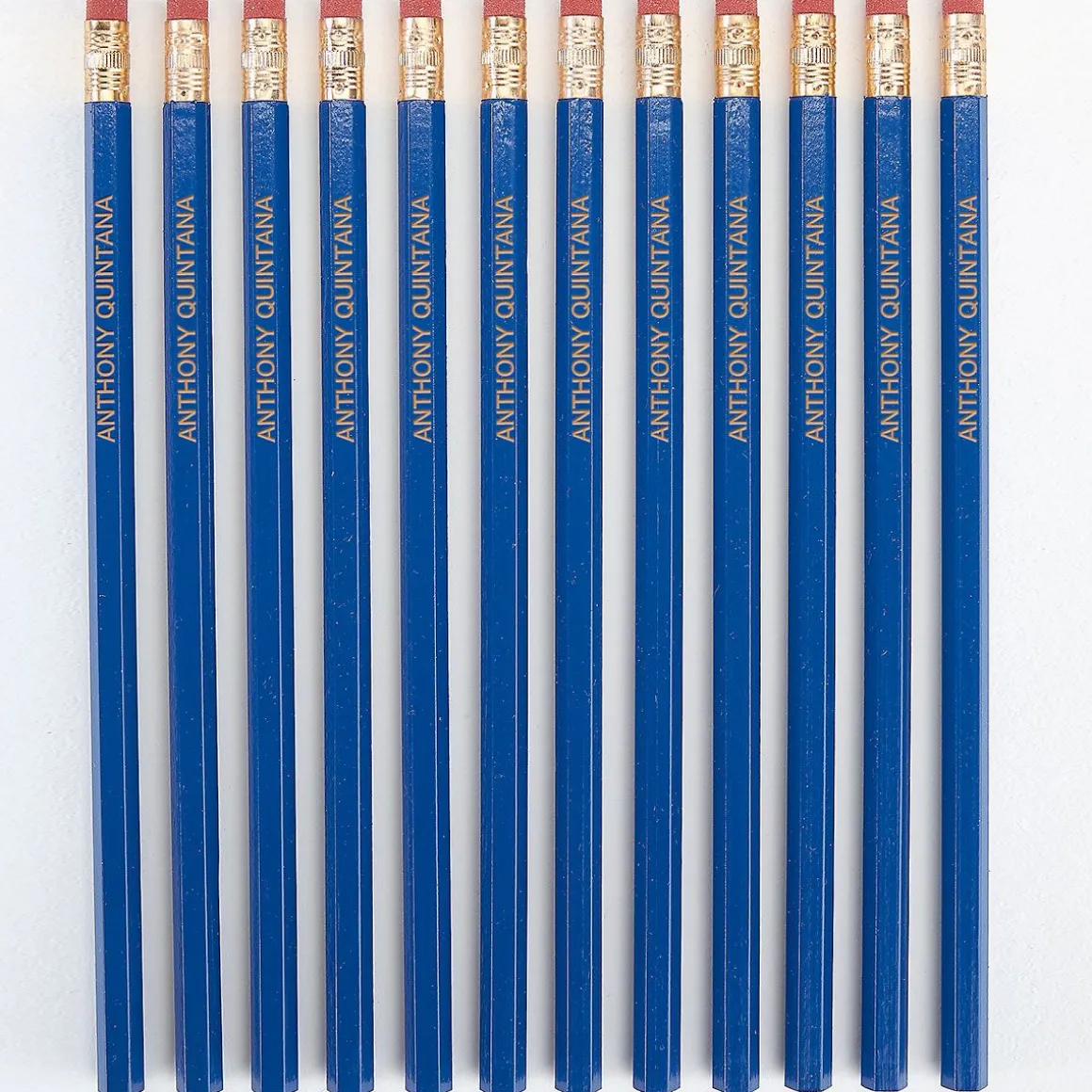 #2 Blue Personalized Hardwood Pencils
