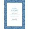 Blue Wave Frame Shower Personalized Invitations