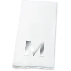 Bold Initial Foil Stamped Disposable Hand Towels