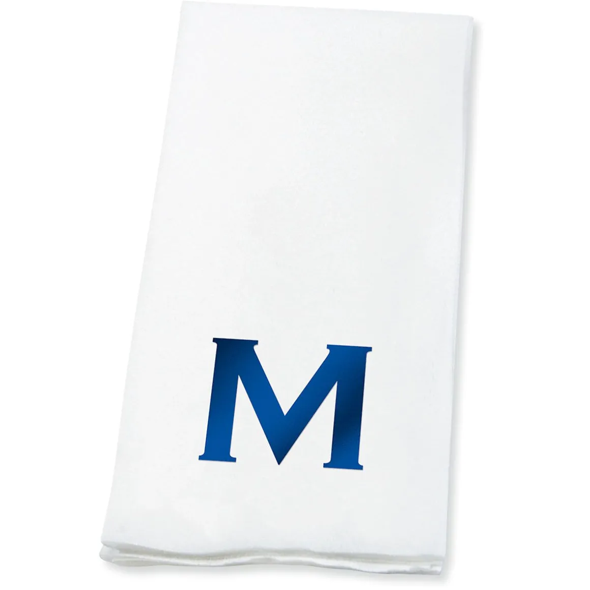 Bold Initial Foil Stamped Disposable Hand Towels