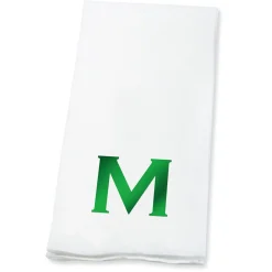 Bold Initial Foil Stamped Disposable Hand Towels