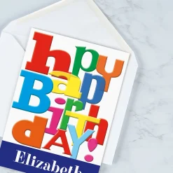 Bold Letters Birthday Personalized Card