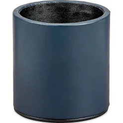 Bonded Leather Blue Pencil Cup