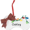 Bone/Lights Pet Personalized Ornament