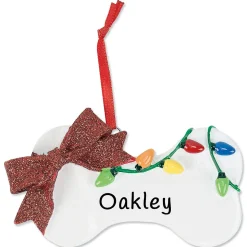 Bone/Lights Pet Personalized Ornament