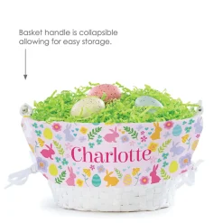 Bunny Easter Basket with Personalized Liner